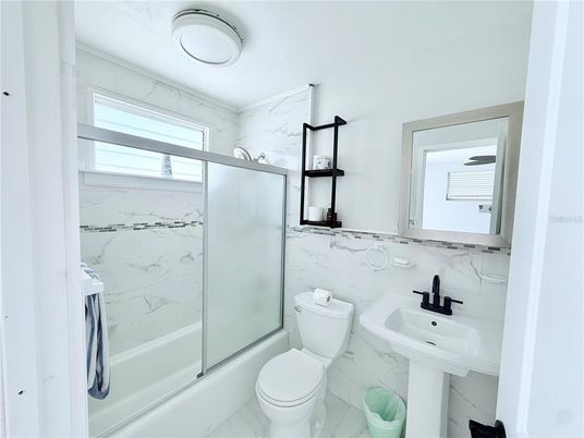 Bathroom, Glass Shower, Interior, Marble Walls