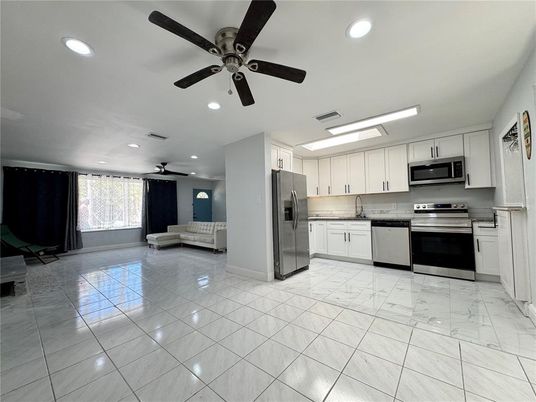 Interior, Kitchen, Recessed Lighting, Stainless Steel Appliances