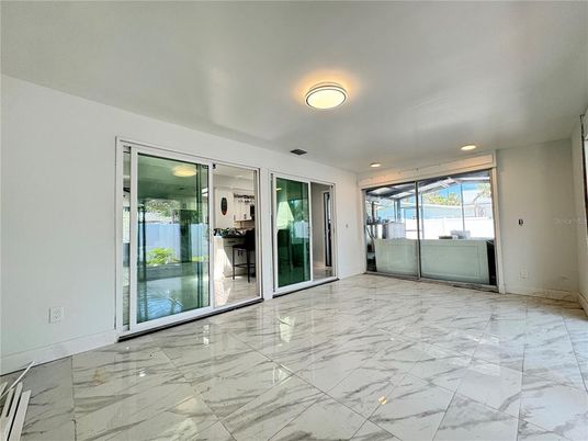 Empty room, Interior, Marble, Recessed Lighting