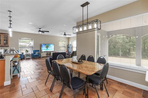 Dining room, Interior, Living room, Pendant Lights, Recessed Lighting