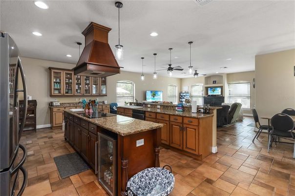 Interior, Kitchen, Living room, Pendant Lights, Recessed Lighting