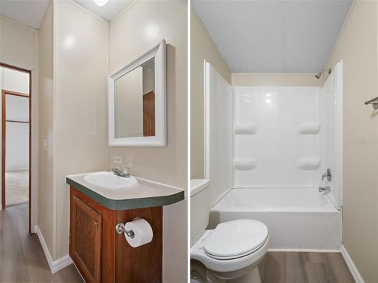 Bathroom, Interior, Wood Texture Flooring