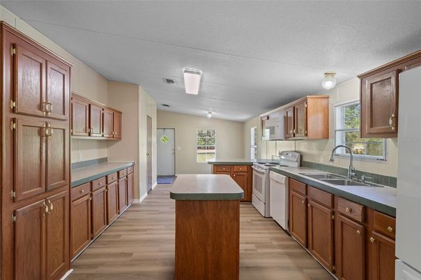 Interior, Kitchen, Wood Texture Flooring