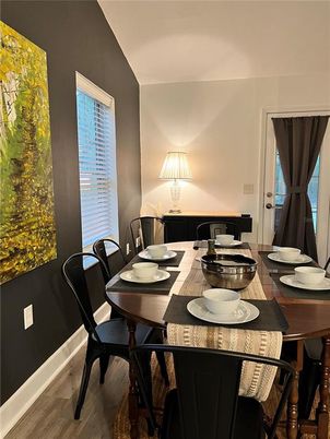 Dining room, Interior, Wood Texture Flooring