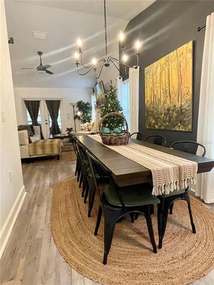 Chandelier, Dining room, Interior, Living room, Wood Texture Flooring