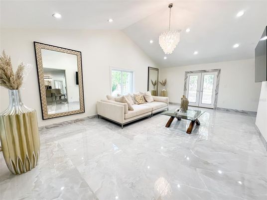 Chandelier, Interior, Living room, Marble, Recessed Lighting