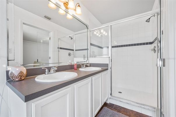 Bathroom, Dual Sink Vanities, Glass Shower, Interior