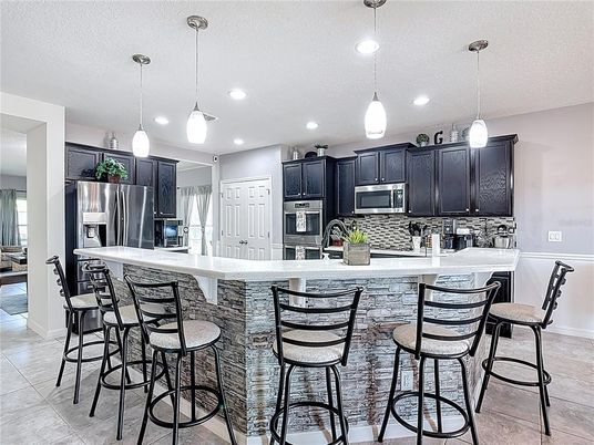 Interior, Kitchen, Pendant Lights, Recessed Lighting, Stainless Steel Appliances
