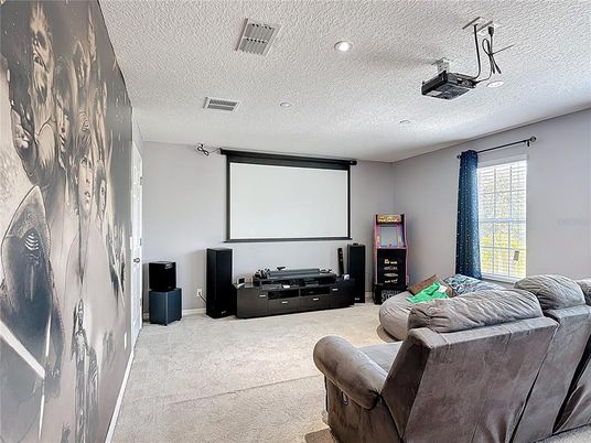 Interior, Projection Screen, Recessed Lighting, Theatre Room