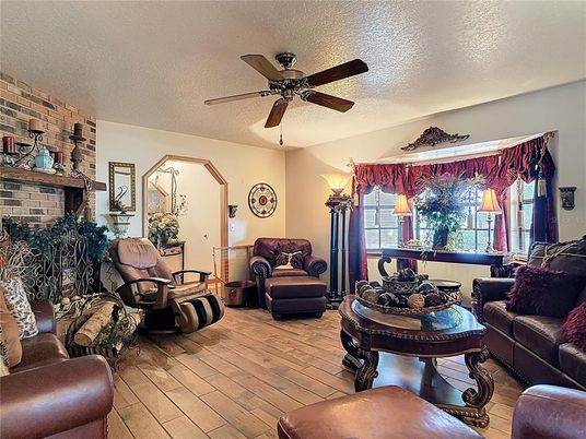 Interior, Living room, Stone Walls, Wood Texture Flooring