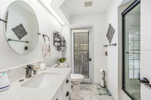 Bathroom, Glass Shower, Interior, Marble