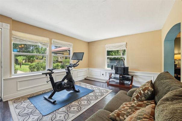 Fitness Equipment, Interior, Wood Texture Flooring