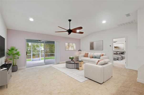 Interior, Living room, Recessed Lighting