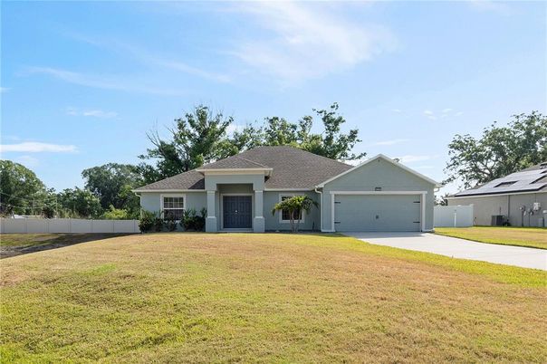 Attached, Backyard, Exterior, Facade, Solar Panels, Ranch