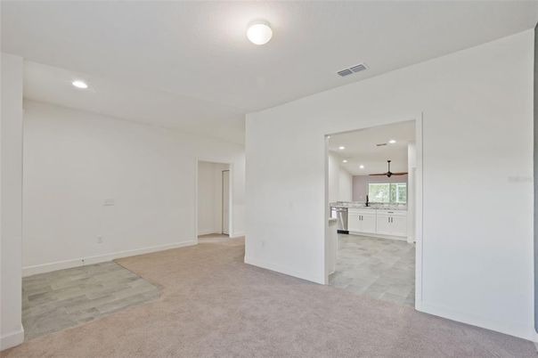Empty room, Interior, Kitchen, Recessed Lighting