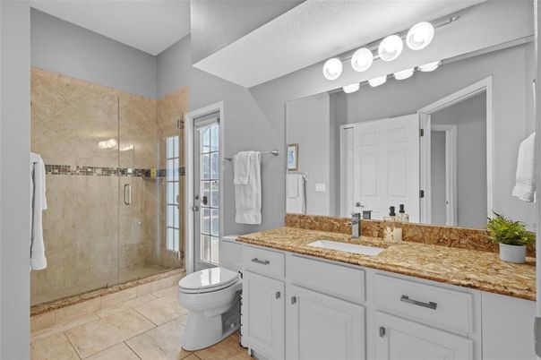 Bathroom, Dual Sink Vanities, Glass Shower, Interior
