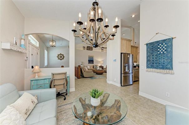 Chandelier, Interior, Kitchen, Living room, Recessed Lighting, Stainless Steel Appliances