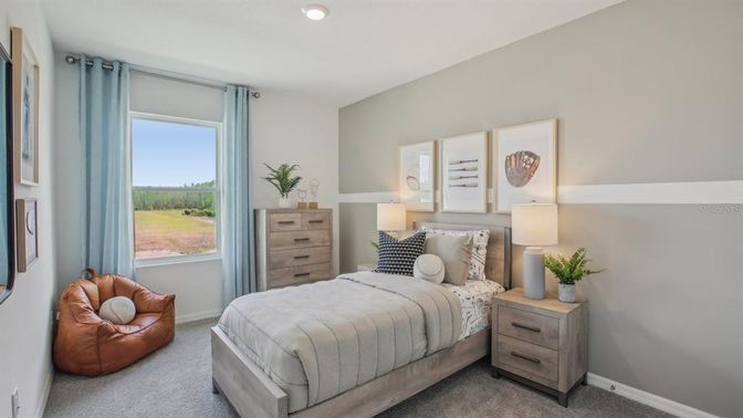 Bedroom, Interior, Recessed Lighting