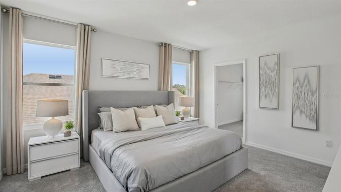 Bedroom, Interior, Recessed Lighting