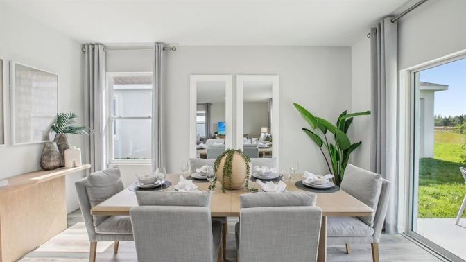 Dining room, Interior, Wood Texture Flooring