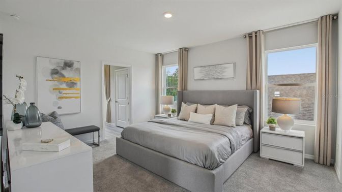 Bedroom, Interior, Recessed Lighting