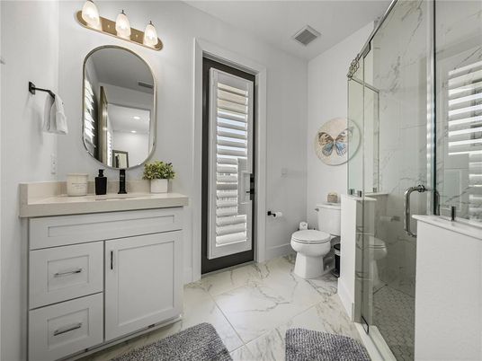 Bathroom, Glass Shower, Interior, Marble, Marble Walls