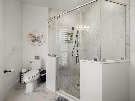 Bathroom, Glass Shower, Interior, Marble, Marble Walls