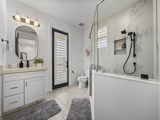 Bathroom, Glass Shower, Interior, Marble, Marble Walls