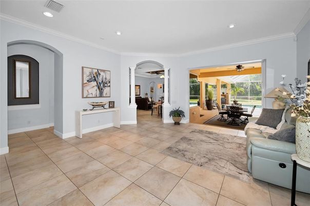 Dining room, Interior, Recessed Lighting