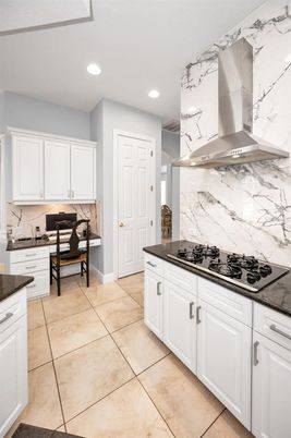 Interior, Kitchen, Marble Walls, Recessed Lighting