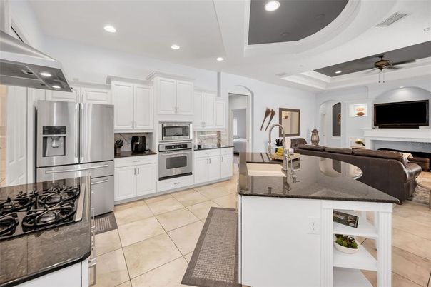 Interior, Kitchen, Living room, Recessed Lighting, Stainless Steel Appliances