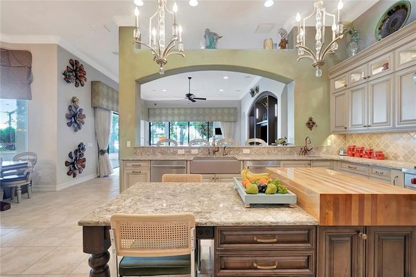 Chandelier, Interior, Kitchen, Recessed Lighting
