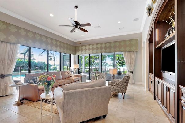 Interior, Living room, Recessed Lighting