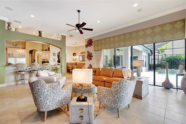 Dining room, Interior, Kitchen, Living room, Pendant Lights, Recessed Lighting