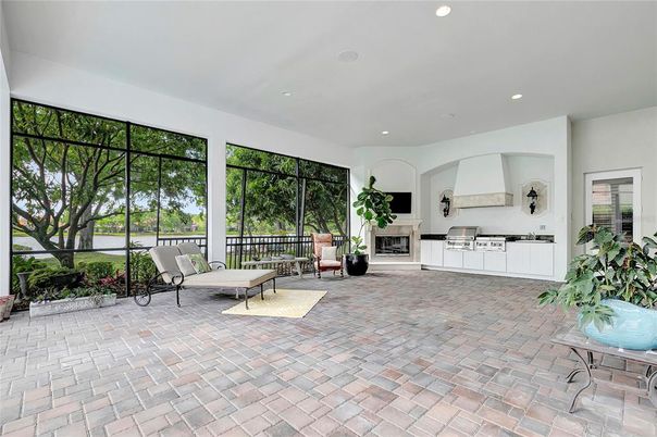 Fireplace, Interior, Recessed Lighting, Sun Room