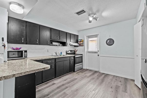 Interior, Kitchen, Wood Texture Flooring