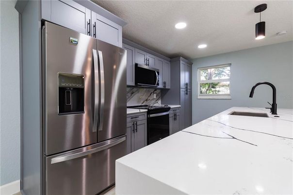 Interior, Kitchen, Recessed Lighting, Stainless Steel Appliances
