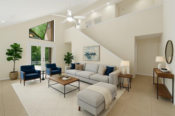 Interior, Living room, Recessed Lighting