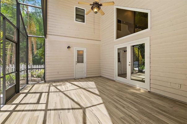 Empty room, Interior, Sun Room, Wood Texture Flooring