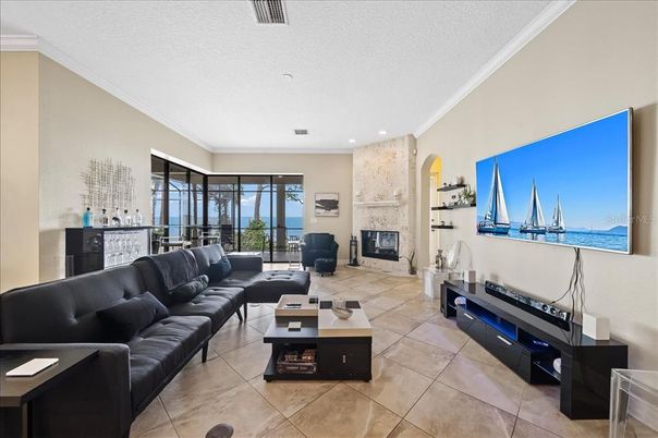 Fireplace, Interior, Living room, Recessed Lighting