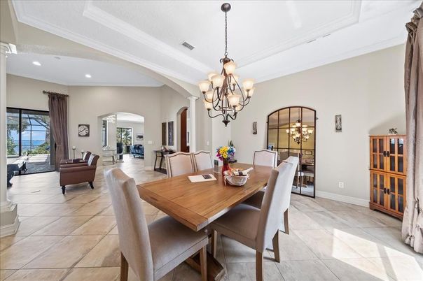 Chandelier, Dining room, Interior, Living room, Recessed Lighting