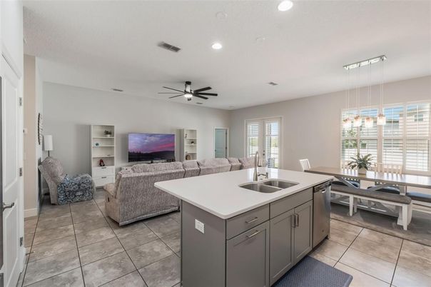 Dining room, Interior, Kitchen, Living room, Pendant Lights, Recessed Lighting