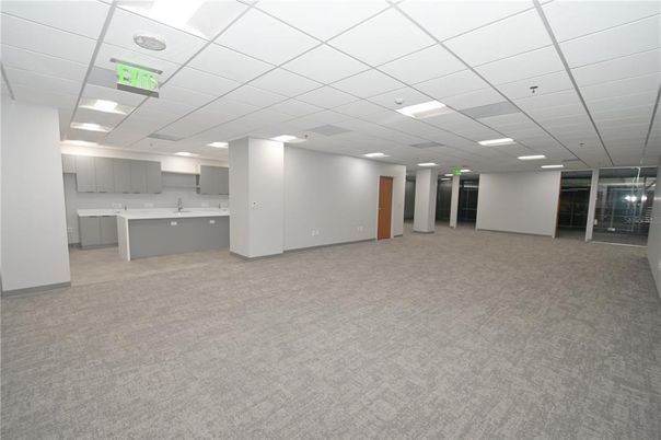 Empty room, Interior, Kitchen, Recessed Lighting