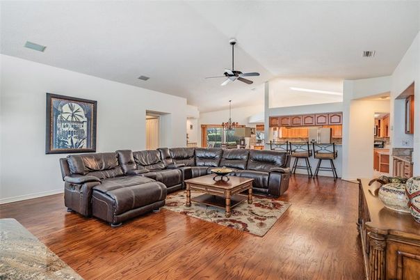 Interior, Kitchen, Living room, Wood Texture Flooring