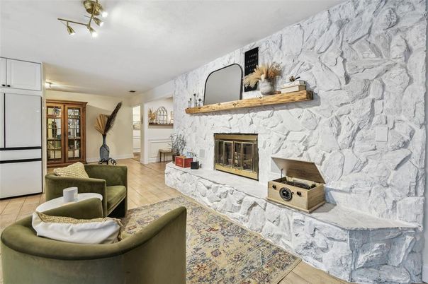 Fireplace, Interior, Living room, Stone Walls