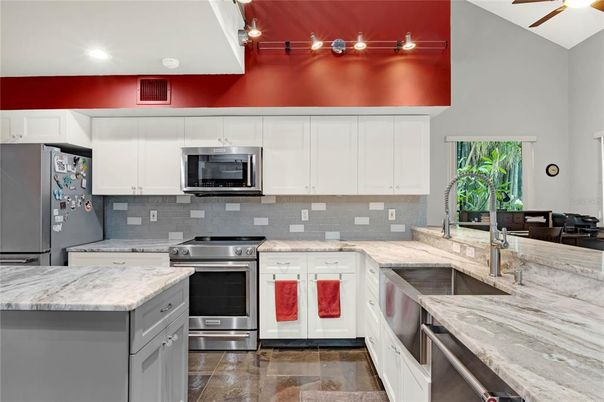 Interior, Kitchen, Recessed Lighting, Stainless Steel Appliances