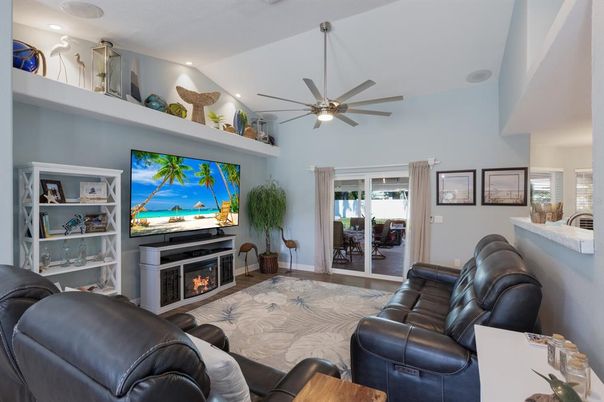 Fireplace, Interior, Living room, Recessed Lighting