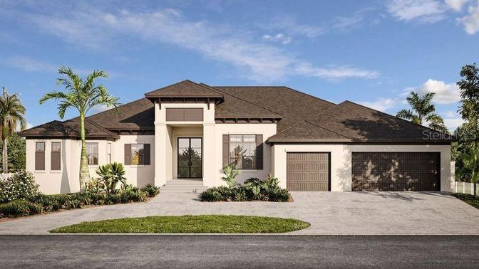 Attached, Exterior, Facade, French Provincial