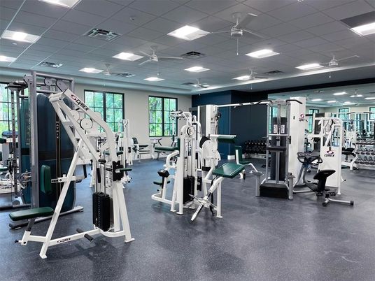 Fitness Equipment, Gym, Interior, Recessed Lighting