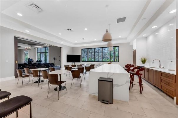 Dining room, Interior, Kitchen, Pendant Lights, Recessed Lighting